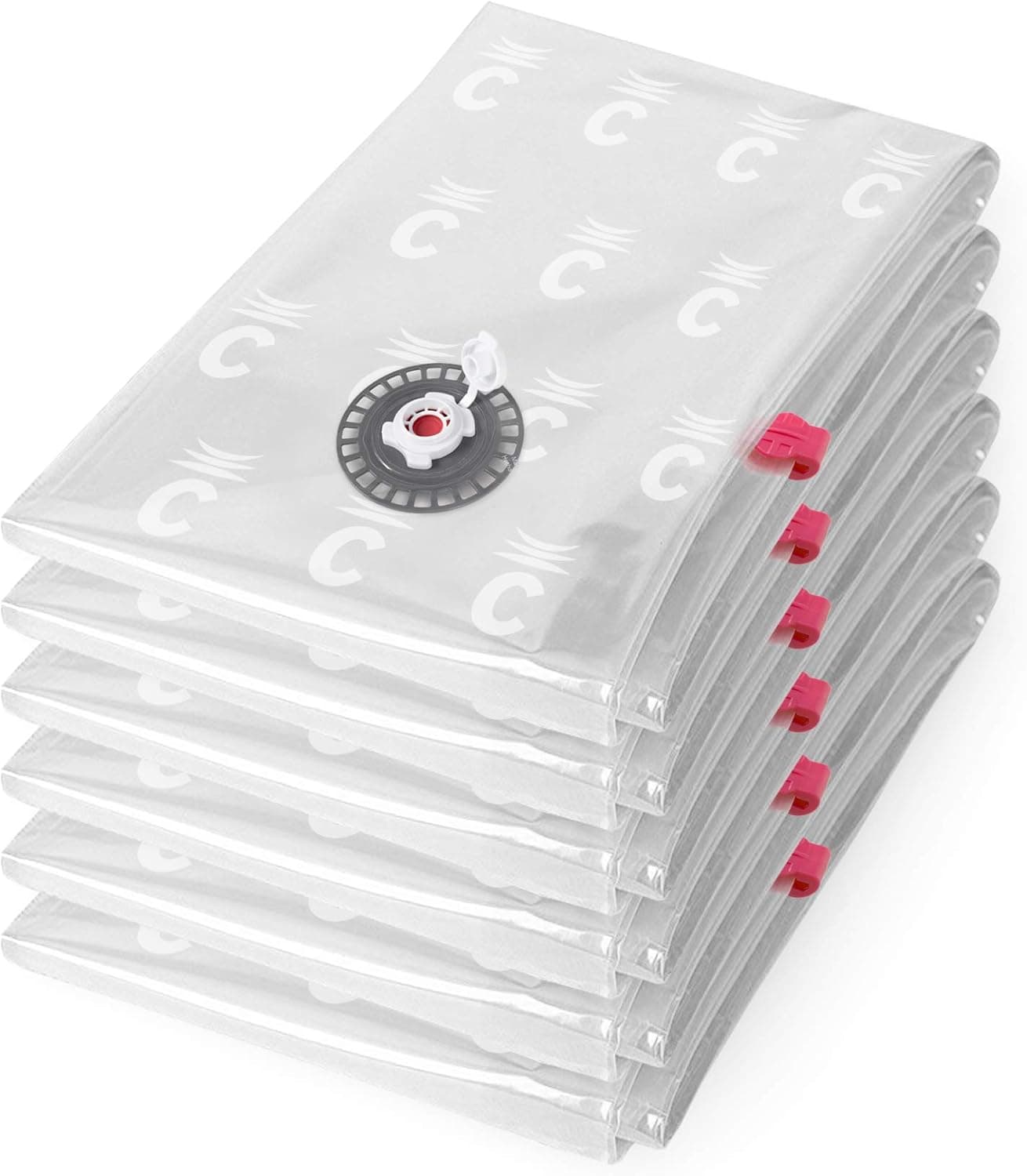 Suspaustas dvigulės antklodės vakuuminis maišelis su sulankstytais drabužiais