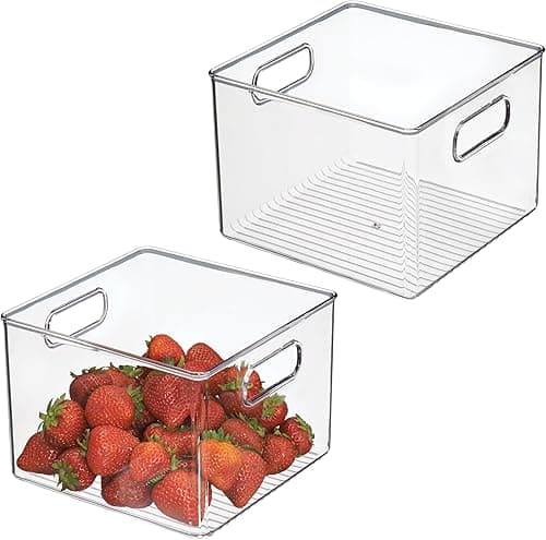 iDesign permatomos šaldytuvo dėžutės su rankenėlėmis (2 vnt.)